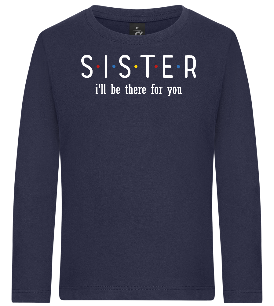 Sister Design - Premium kids long sleeve t-shirt_FRENCH NAVY_front