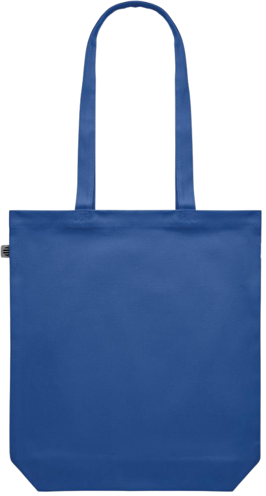 Zodiac Cancer Design - Premium colored organic canvas shopping bag_ROYAL BLUE_back