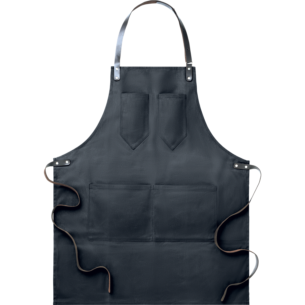Waxed Canvas Chef Apron_BLACK_front