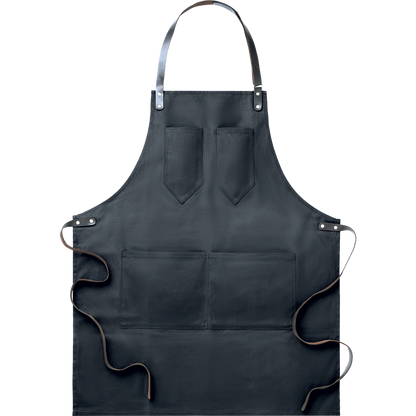 Waxed Canvas Chef Apron_BLACK_front
