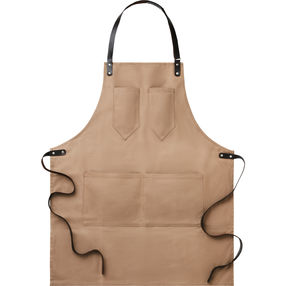 Waxed Canvas Chef Apron_TAUPE_front