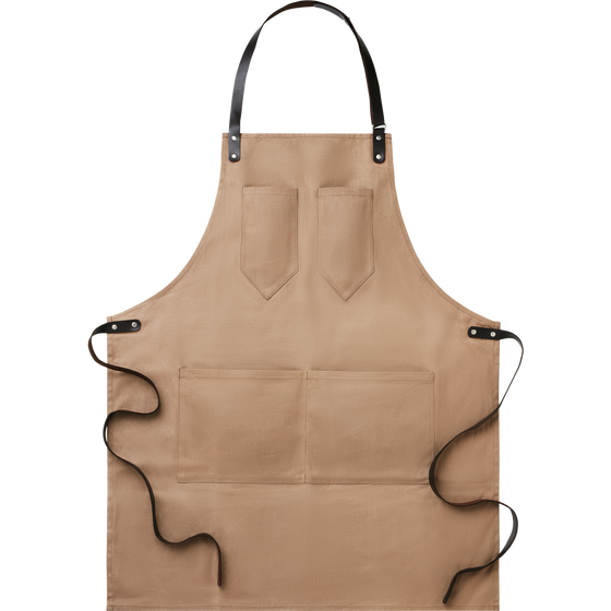 Waxed Canvas Chef Apron_TAUPE_front