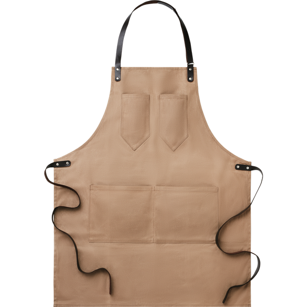 Waxed Canvas Chef Apron_TAUPE_front