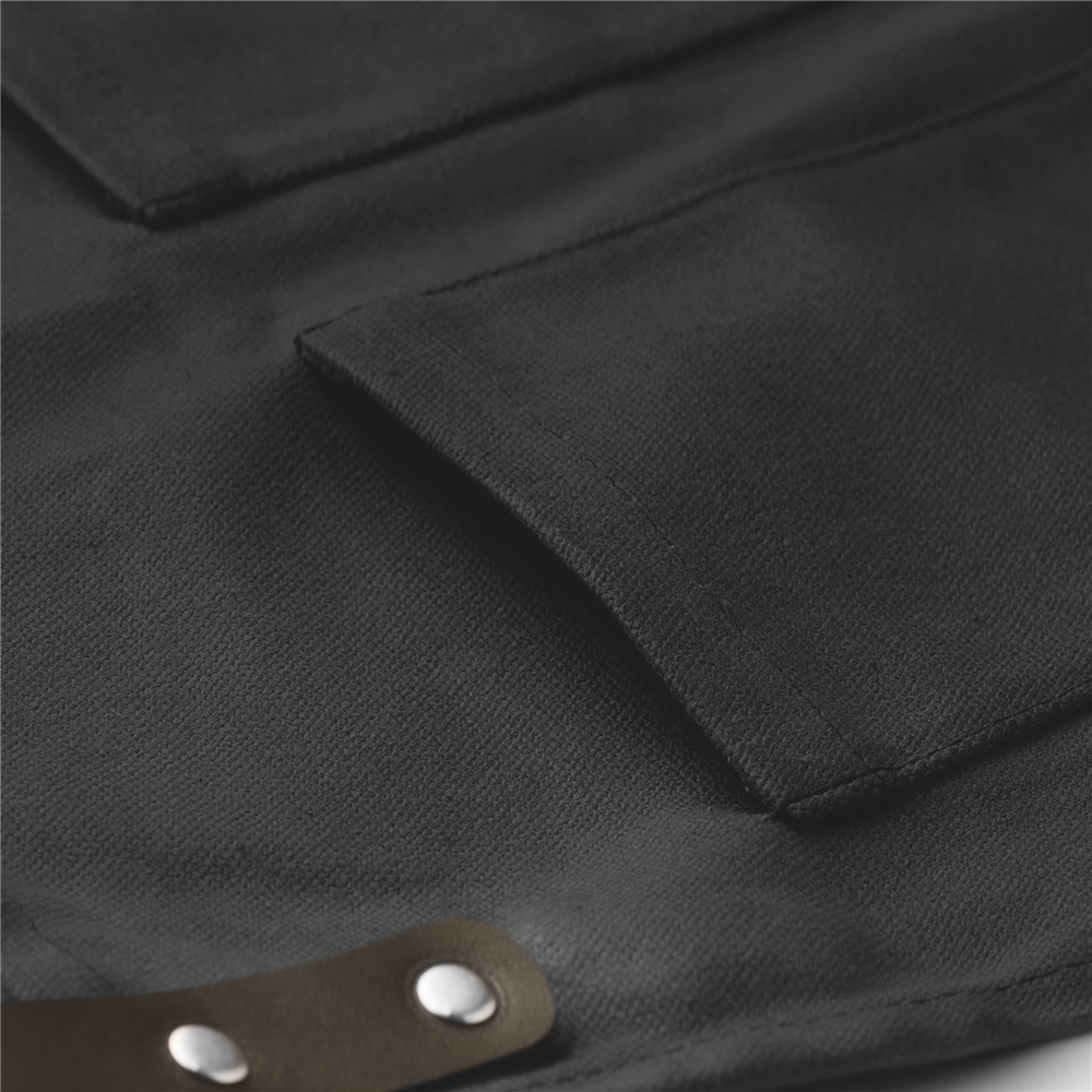 Waxed Canvas Chef Apron_BLACK_DETAILEDIMAGE_front_2