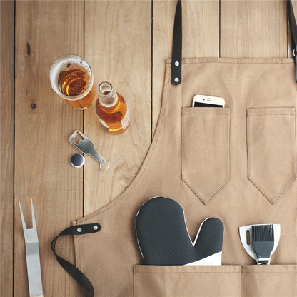 Waxed Canvas Chef Apron_TAUPE_DETAILEDIMAGE_front_1