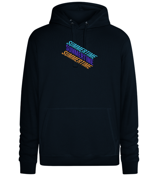 Summertime Text Design - Premium unisex hoodie_BLACK_front