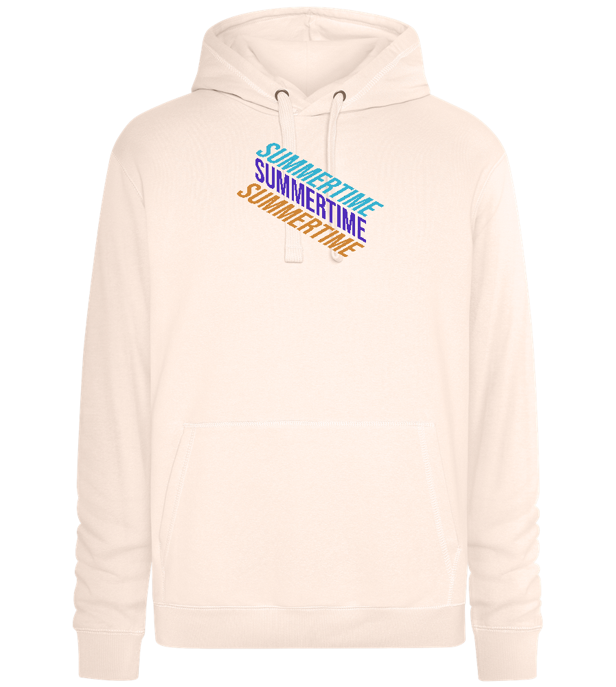 Summertime Text Design - Premium unisex hoodie_LIGHT PEACH ROSE_front