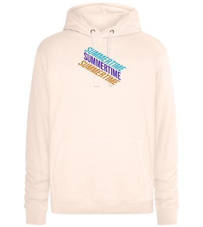 Summertime Text Design - Premium unisex hoodie_LIGHT PEACH ROSE_front