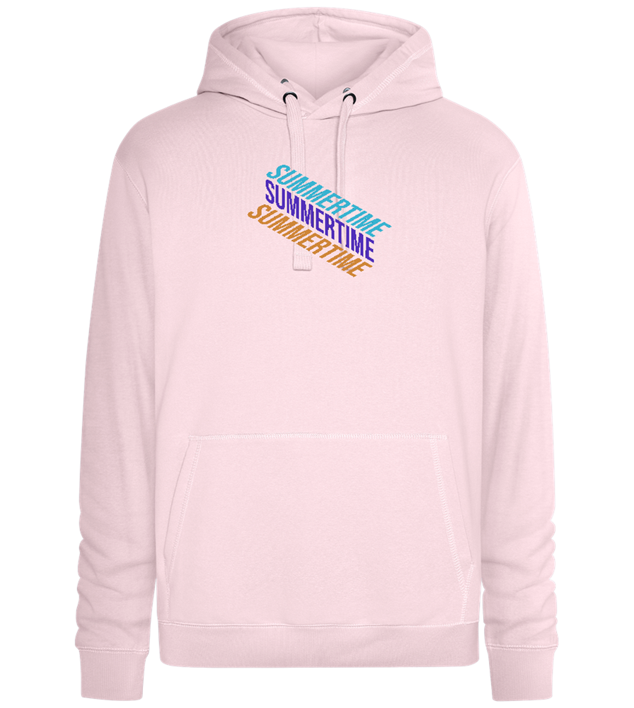 Summertime Text Design - Premium unisex hoodie_LIGHT PEACH ROSE_front