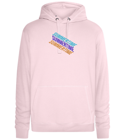 Summertime Text Design - Premium unisex hoodie_LIGHT PEACH ROSE_front