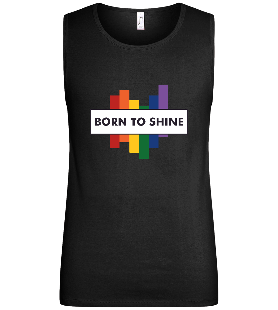 Born to Shine Design - Basic men's tank top_DEEP BLACK_front