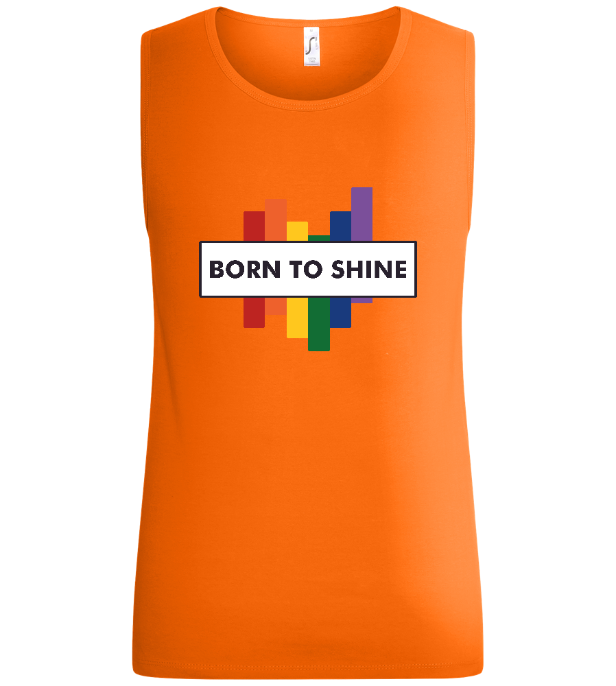 Born to Shine Design - Basic men's tank top_ORANGE_front