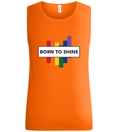 Born to Shine Design - Basic men's tank top_ORANGE_front