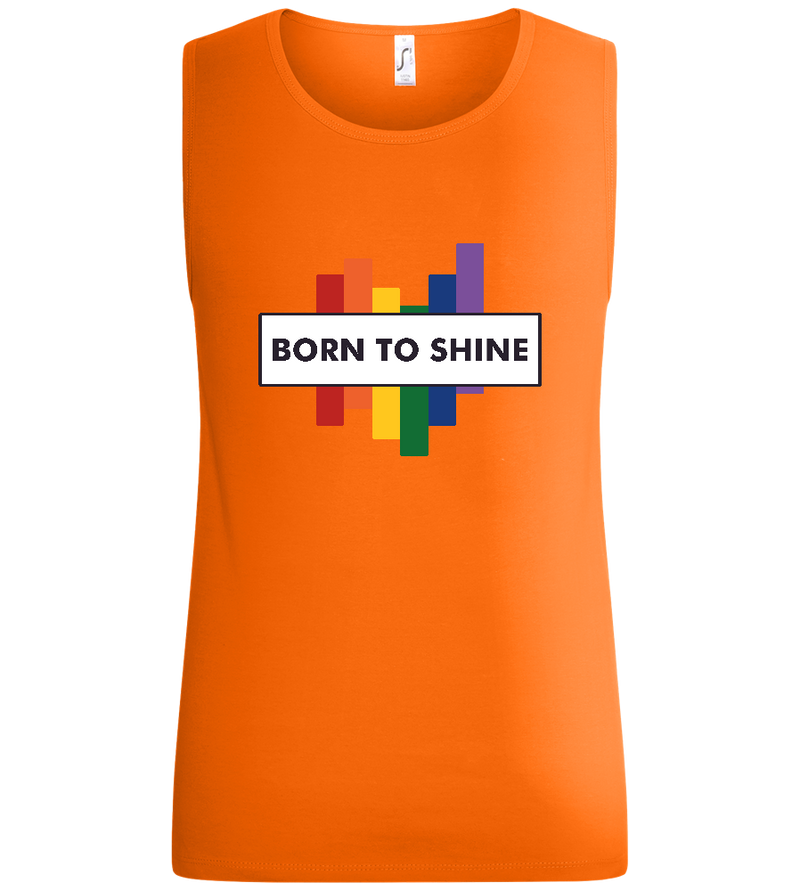 Born to Shine Design - Basic men's tank top_ORANGE_front