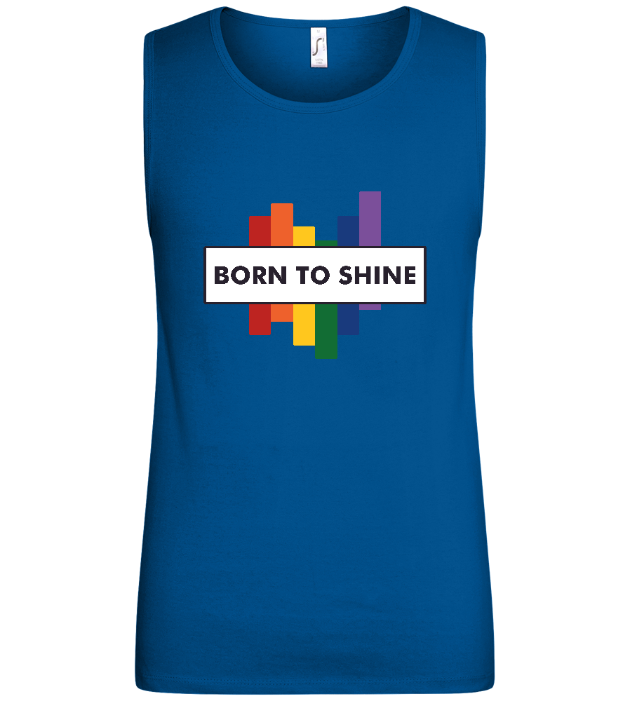 Born to Shine Design - Basic men's tank top_ROYAL_front