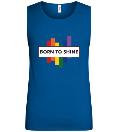 Born to Shine Design - Basic men's tank top_ROYAL_front