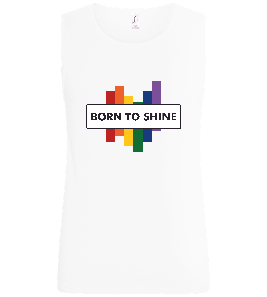 Born to Shine Design - Basic men's tank top_WHITE_front