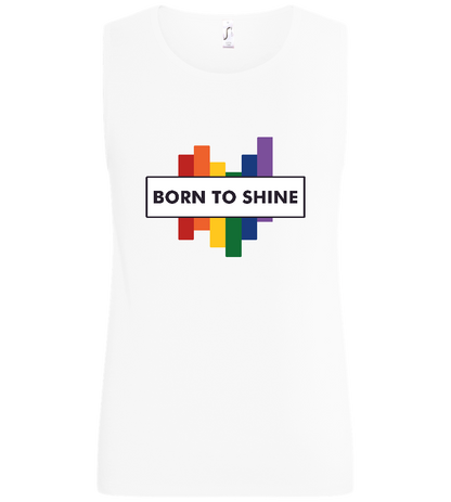 Born to Shine Design - Basic men's tank top_WHITE_front