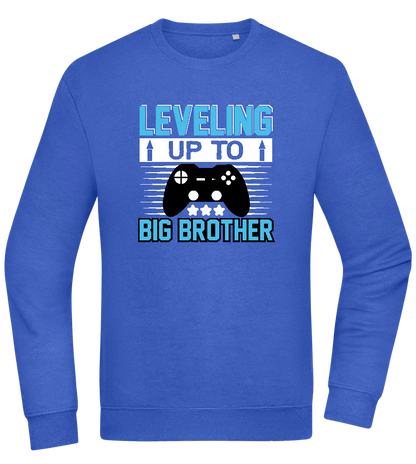 Leveling Up To Big Brother Design - Comfort Essential Unisex Sweater_ROYAL_front