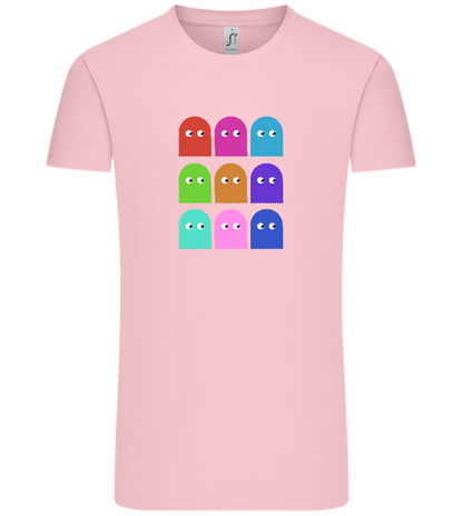 Classic Ghosts Design - Comfort Unisex T-Shirt_CANDY PINK_front