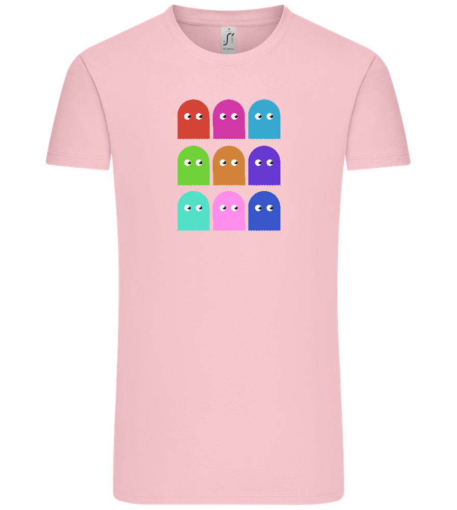 Classic Ghosts Design - Comfort Unisex T-Shirt_CANDY PINK_front