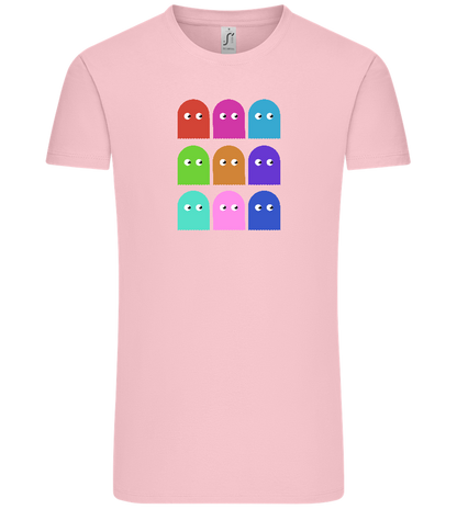 Classic Ghosts Design - Comfort Unisex T-Shirt_CANDY PINK_front