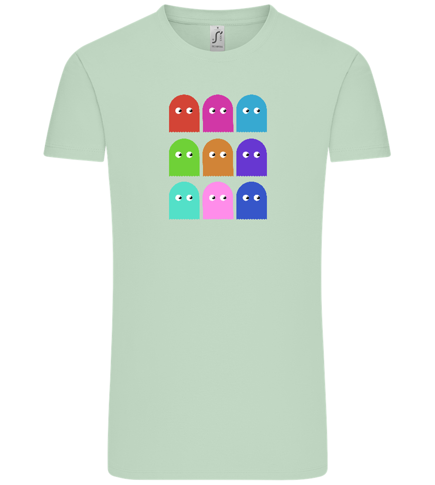 Classic Ghosts Design - Comfort Unisex T-Shirt_ICE GREEN_front