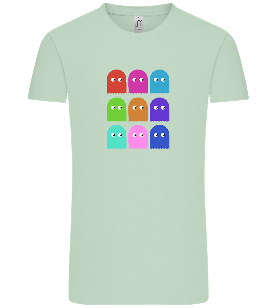 Classic Ghosts Design - Comfort Unisex T-Shirt_ICE GREEN_front