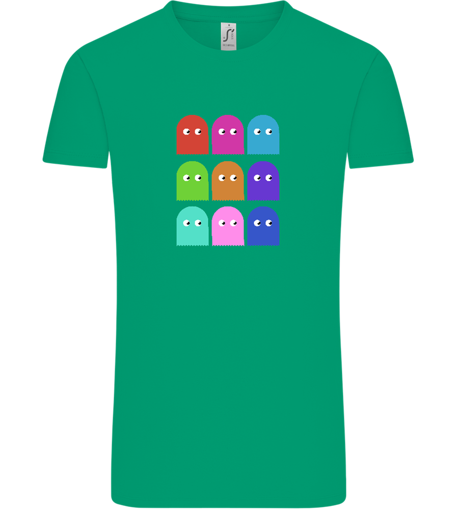 Classic Ghosts Design - Comfort Unisex T-Shirt_SPRING GREEN_front