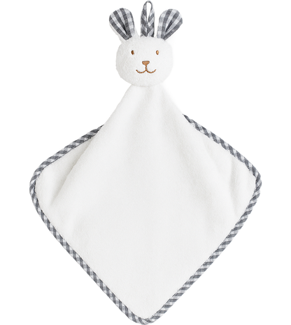 Plush Bunny Design Baby Towel_WHITE_front