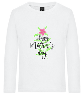 Happy Mother's Day Flower Design - Premium kids long sleeve t-shirt