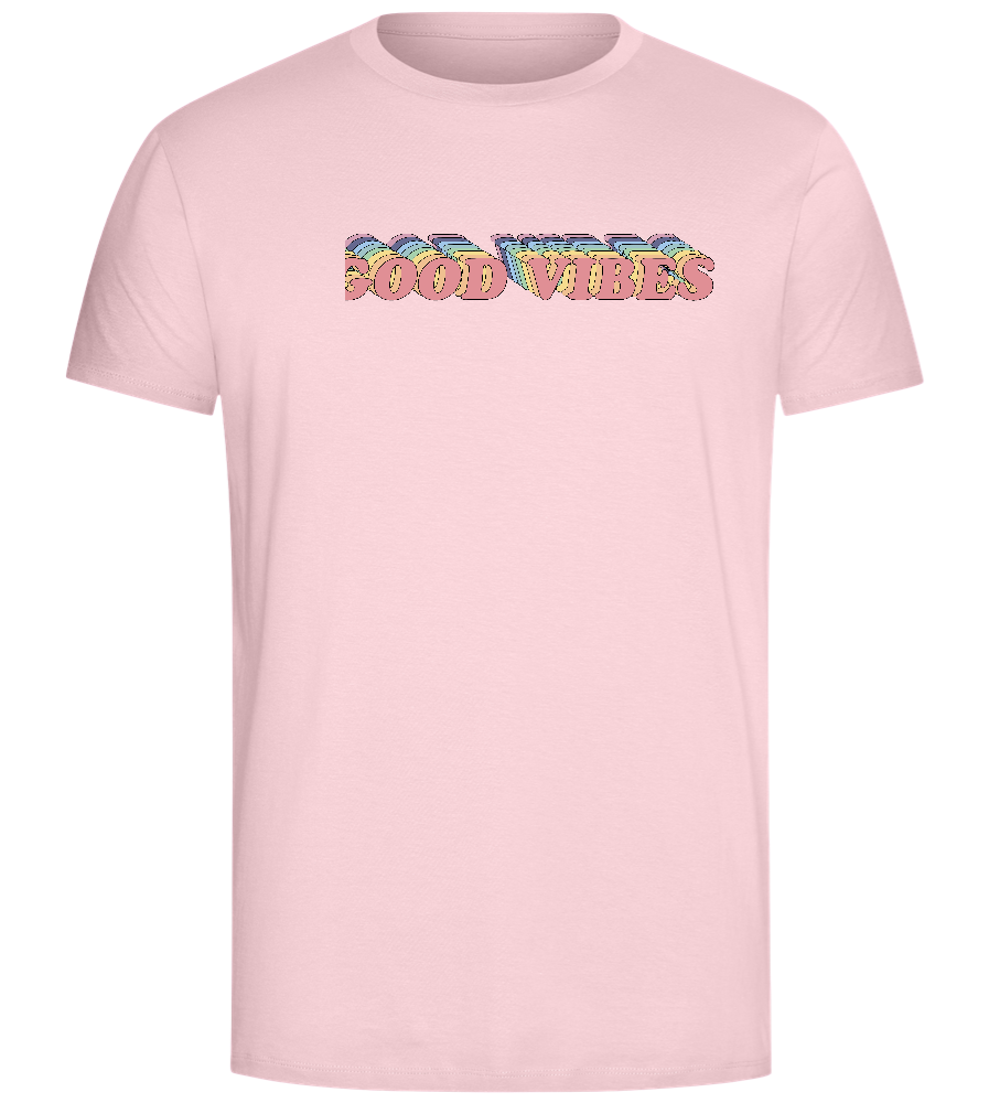 Good Vibes Rainbow Design - Comfort Unisex T-Shirt_CANDY PINK_front