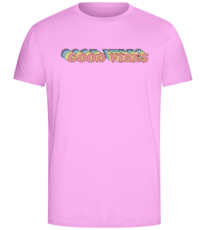 Good Vibes Rainbow Design - Comfort Unisex T-Shirt_CANDY PINK_front