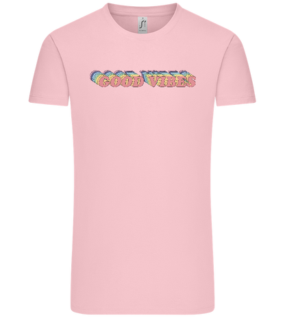 Good Vibes Rainbow Design - Comfort Unisex T-Shirt_CANDY PINK_front