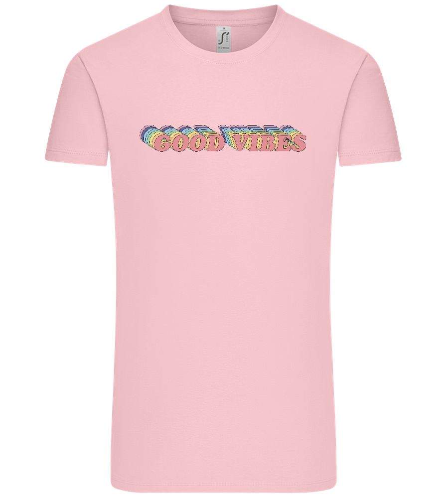 Good Vibes Rainbow Design - Comfort Unisex T-Shirt_CANDY PINK_front