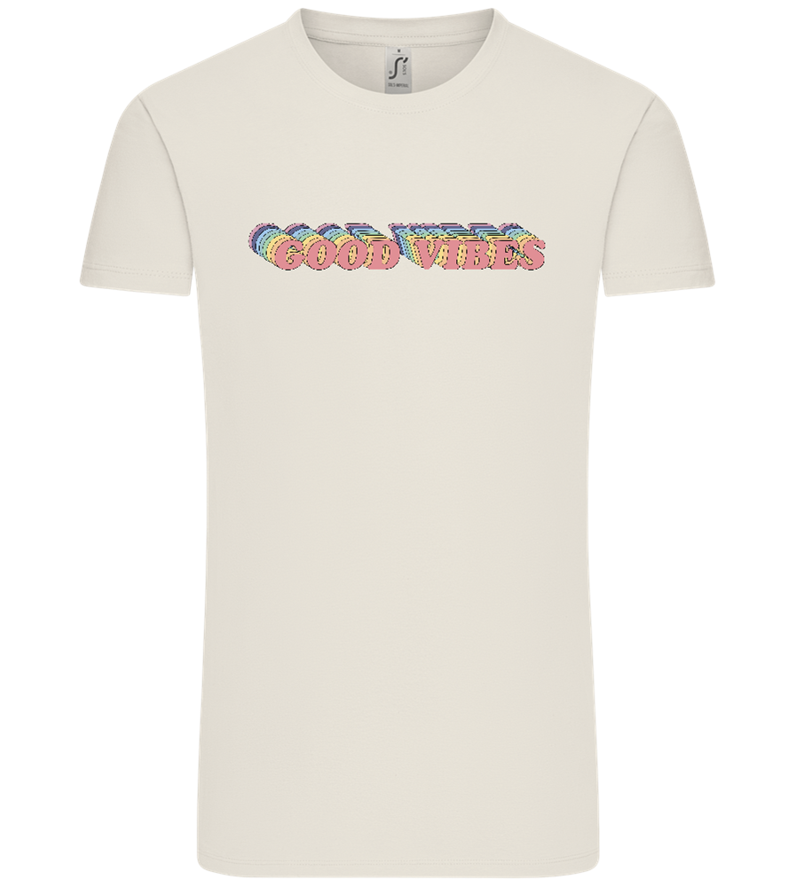 Good Vibes Rainbow Design - Comfort Unisex T-Shirt_ECRU_front