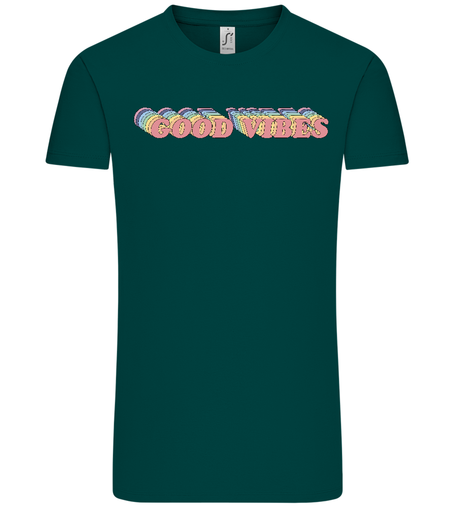 Good Vibes Rainbow Design - Comfort Unisex T-Shirt_GREEN EMPIRE_front