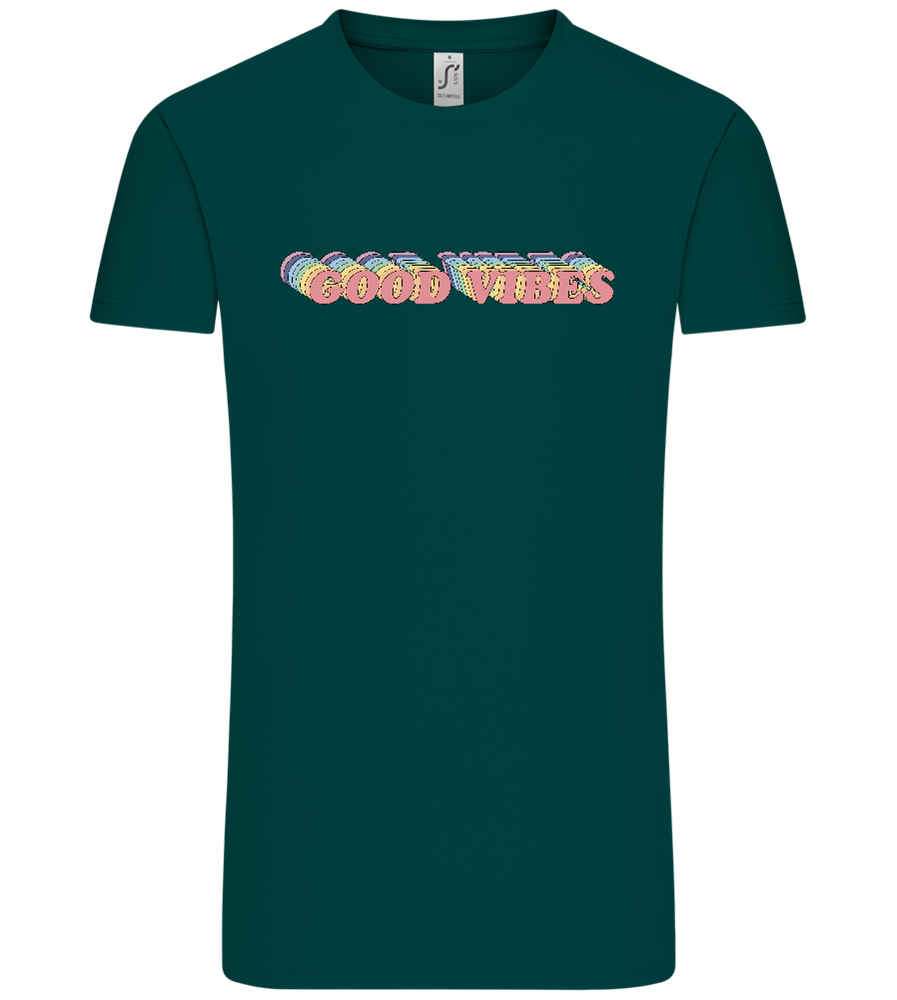 Good Vibes Rainbow Design - Comfort Unisex T-Shirt_GREEN EMPIRE_front