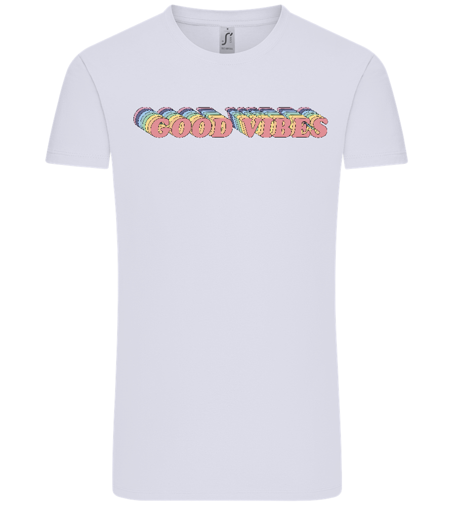 Good Vibes Rainbow Design - Comfort Unisex T-Shirt_LILAK_front