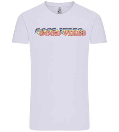 Good Vibes Rainbow Design - Comfort Unisex T-Shirt_LILAK_front