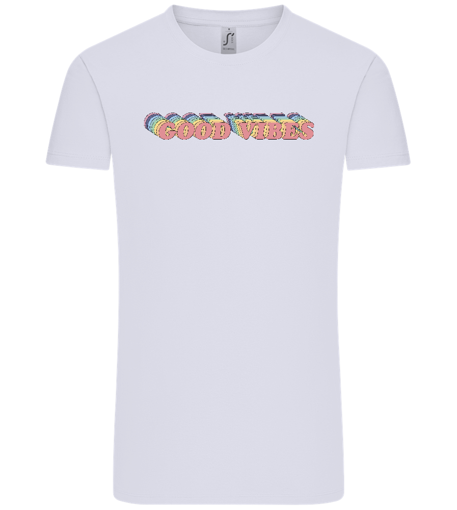 Good Vibes Rainbow Design - Comfort Unisex T-Shirt_LILAK_front