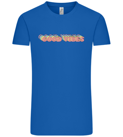 Good Vibes Rainbow Design - Comfort Unisex T-Shirt_ROYAL_front