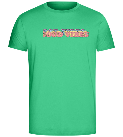 Good Vibes Rainbow Design - Comfort Unisex T-Shirt_SPRING GREEN_front