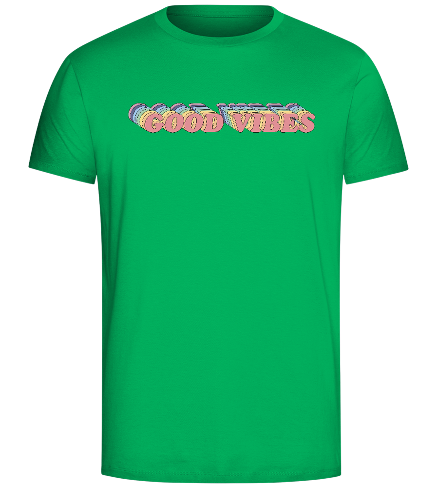 Good Vibes Rainbow Design - Comfort Unisex T-Shirt_SPRING GREEN_front