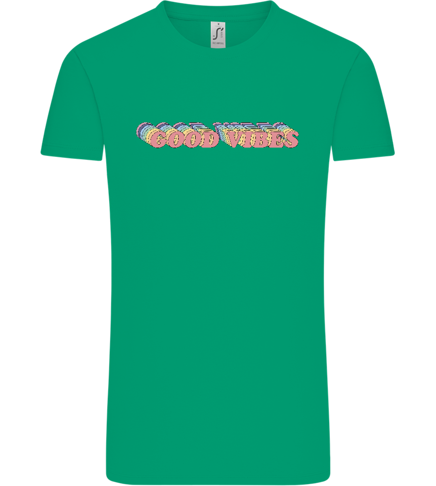 Good Vibes Rainbow Design - Comfort Unisex T-Shirt_SPRING GREEN_front