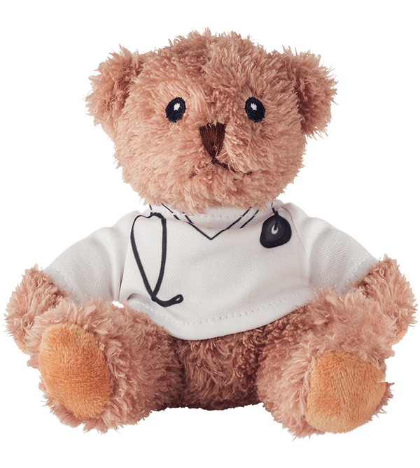 Teddy bear plush doctor_WHITE_front