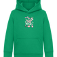 Pink Trick or Treat Design - Comfort Kids Hoodie_MEADOW GREEN_front