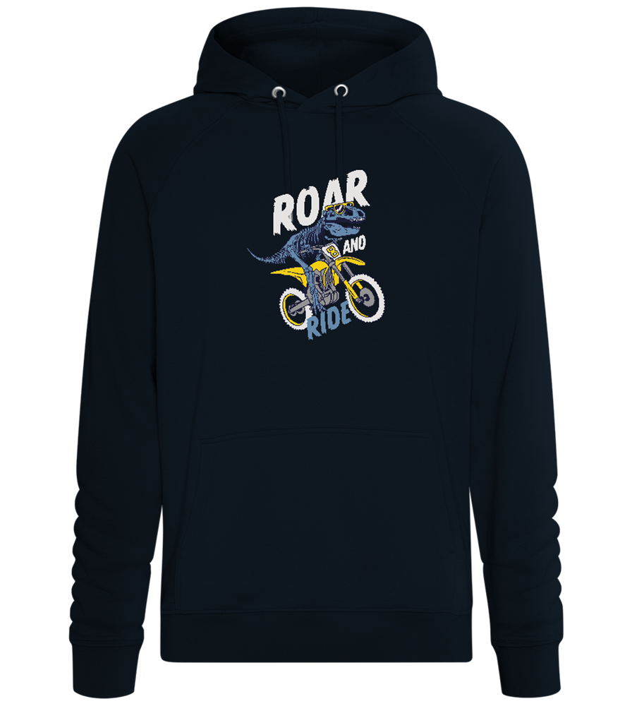 Dino Biker Design - Comfort unisex hoodie_BLACK_front