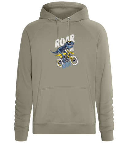 Dino Biker Design - Comfort unisex hoodie_KHAKI_front