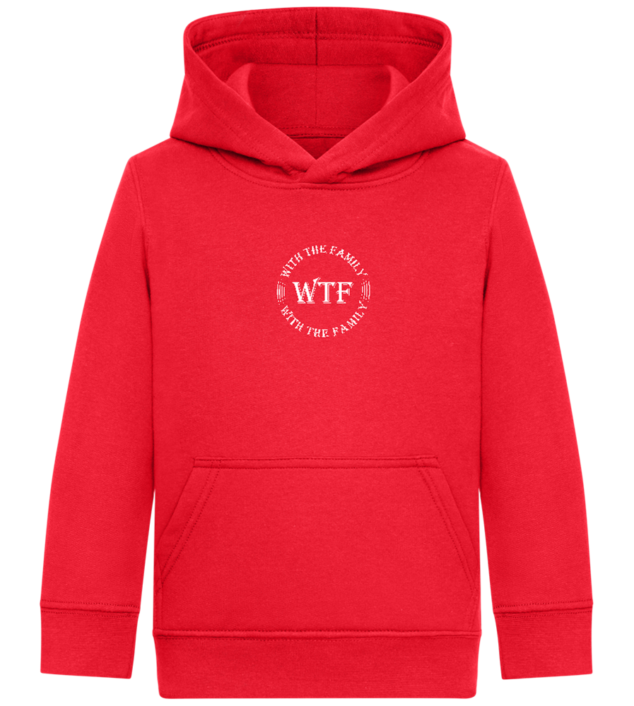 With The Family Design - Comfort Kids Hoodie_BRIGHT RED_front